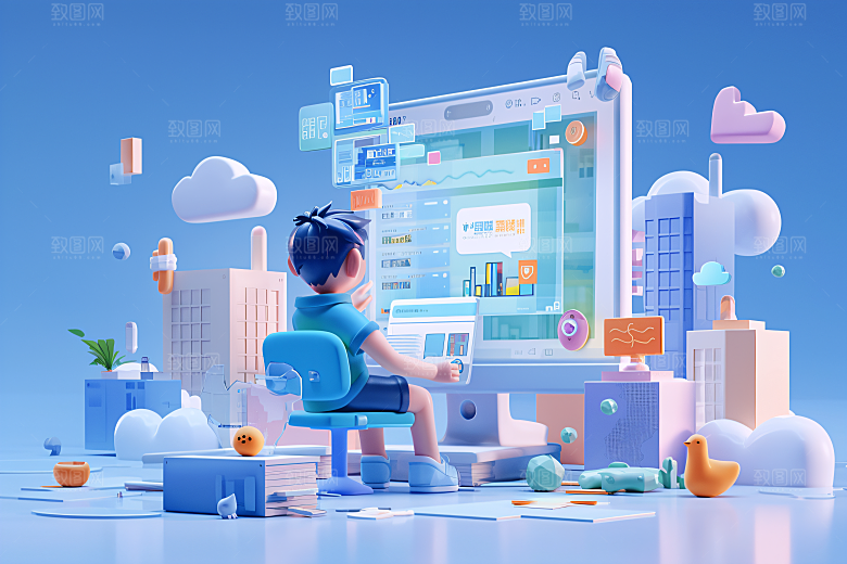科技少年科技感3D模型