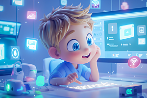 科技少年电子APP模型