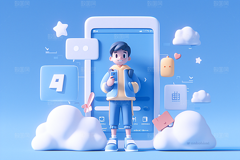科技少年人物未来模型