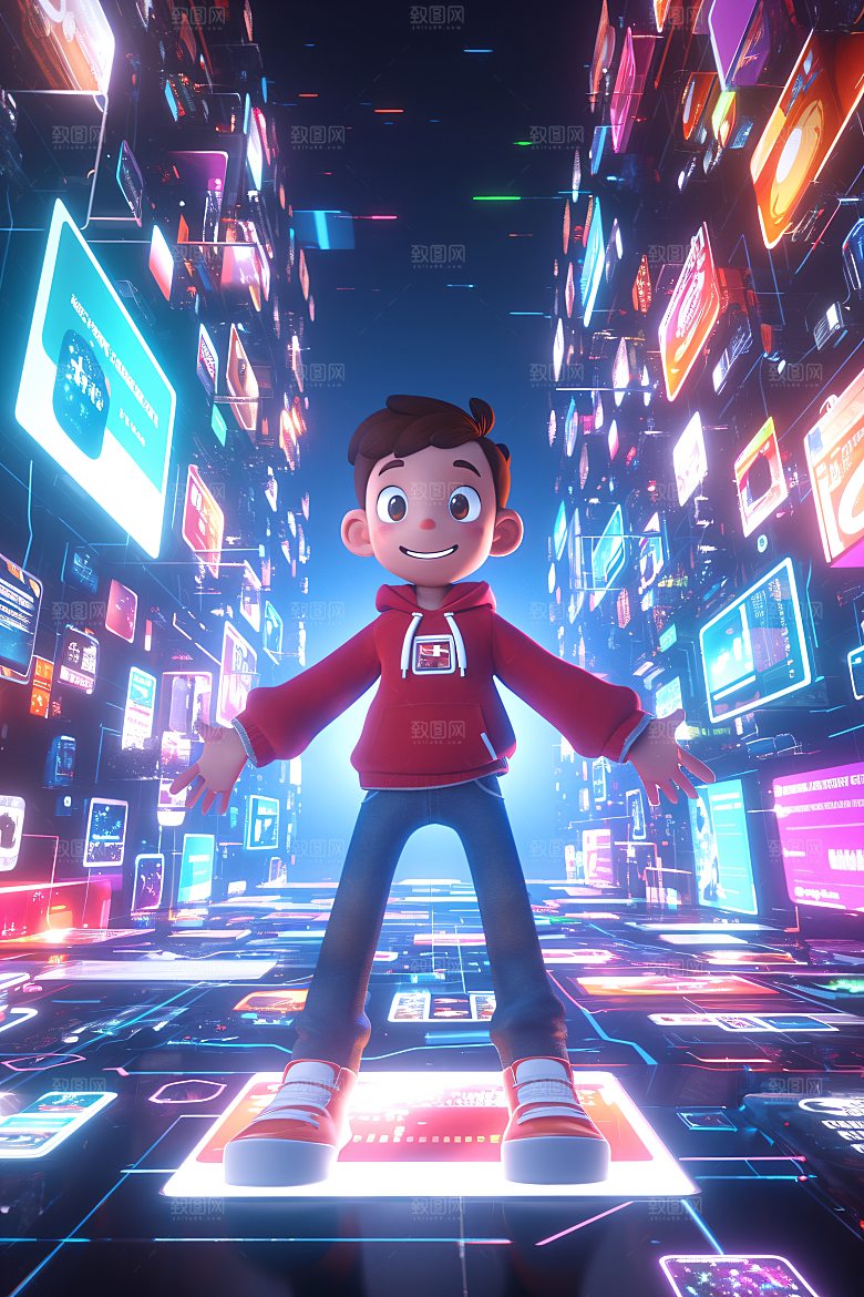 科技少年APP卡通模型