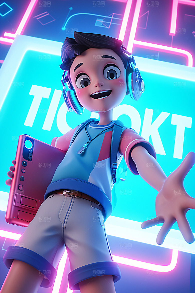 科技少年科技感3D模型