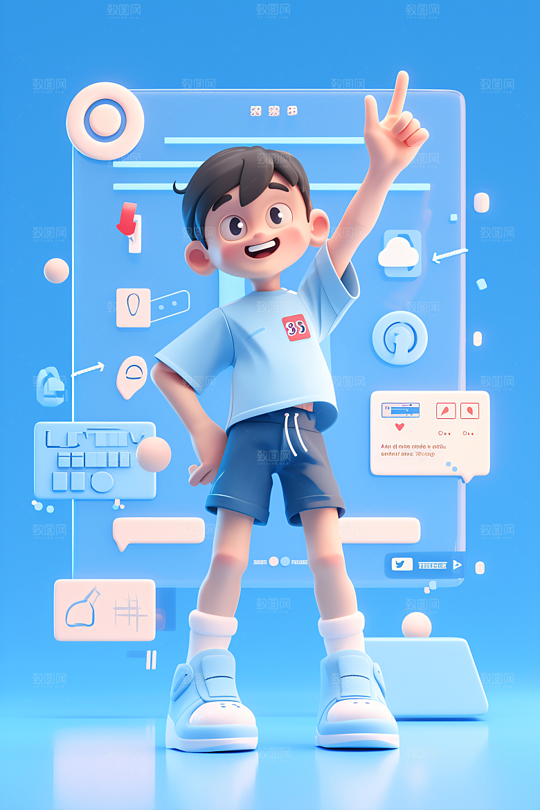 科技少年科幻3D模型