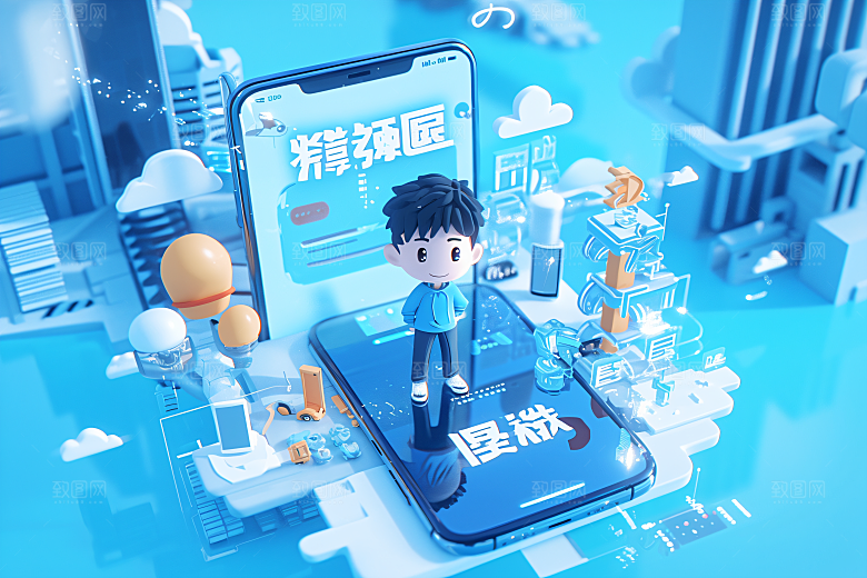 科技少年人物APP模型