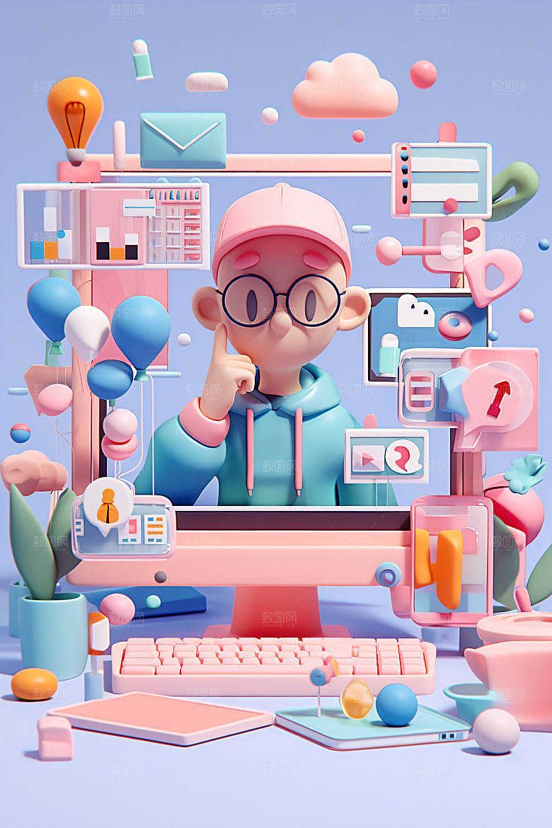 科技少年立体科技感模型