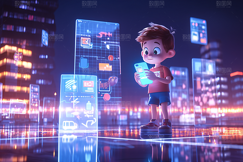 科技少年数据C4D模型