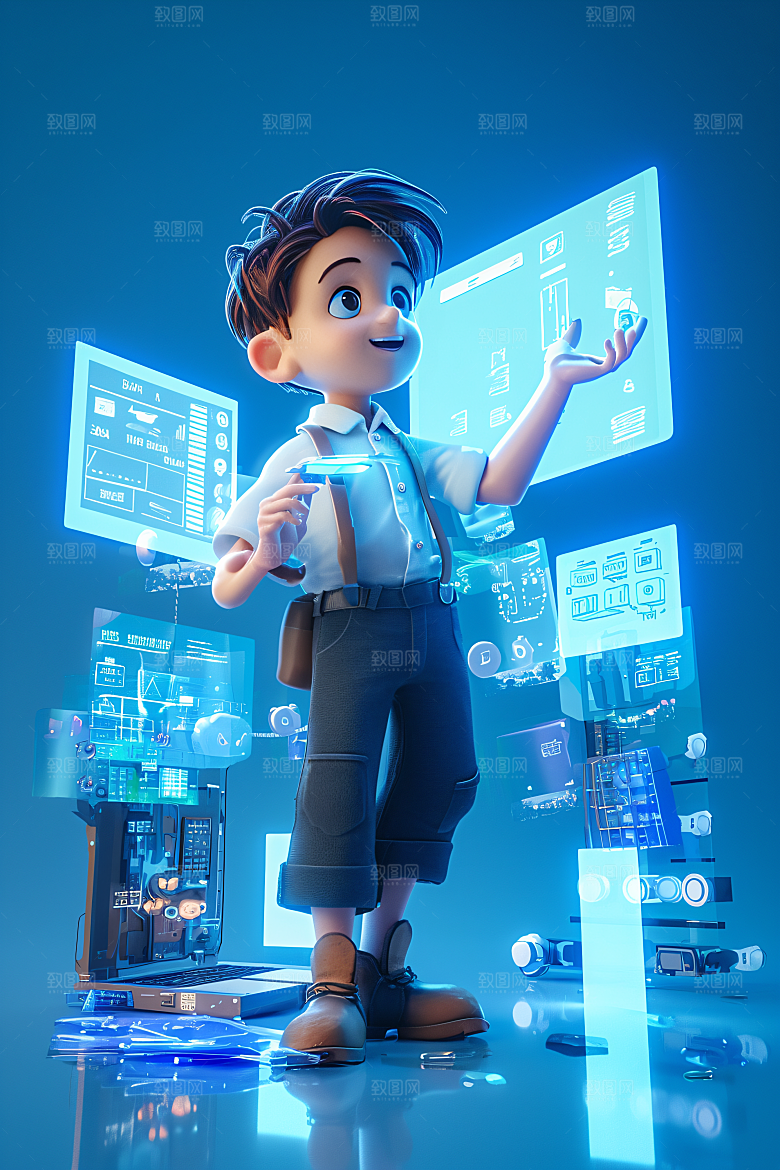 科技少年C4D科幻模型