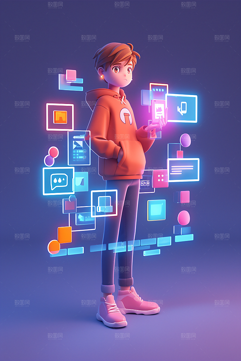 科技少年数据高清模型