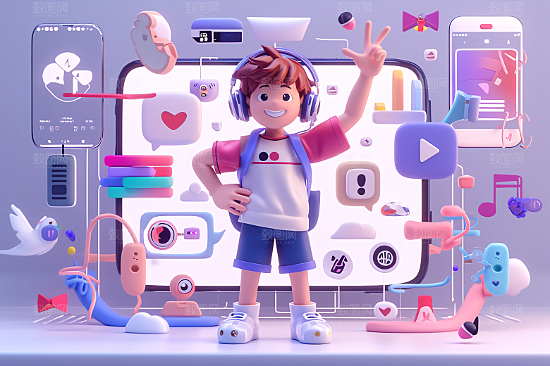 科技少年数码3D模型