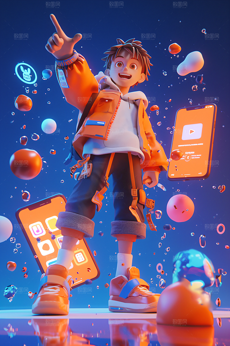 科技少年电子科技感模型