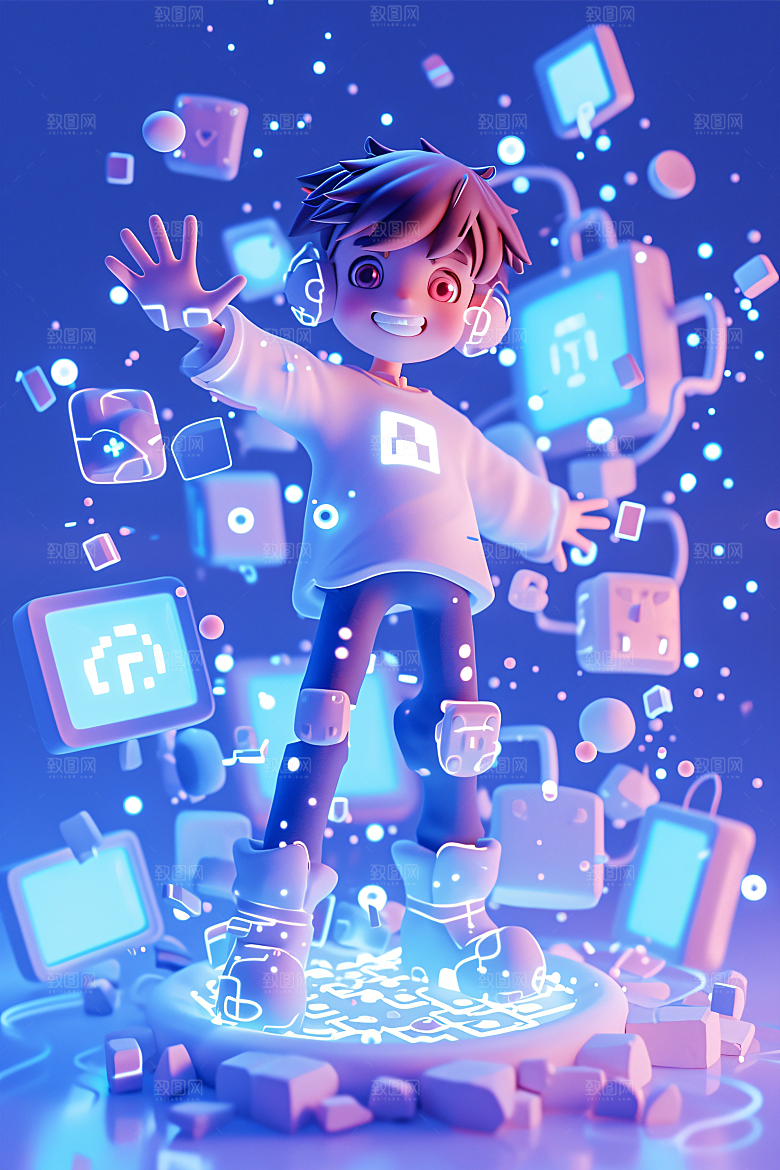 科技少年卡通数据模型