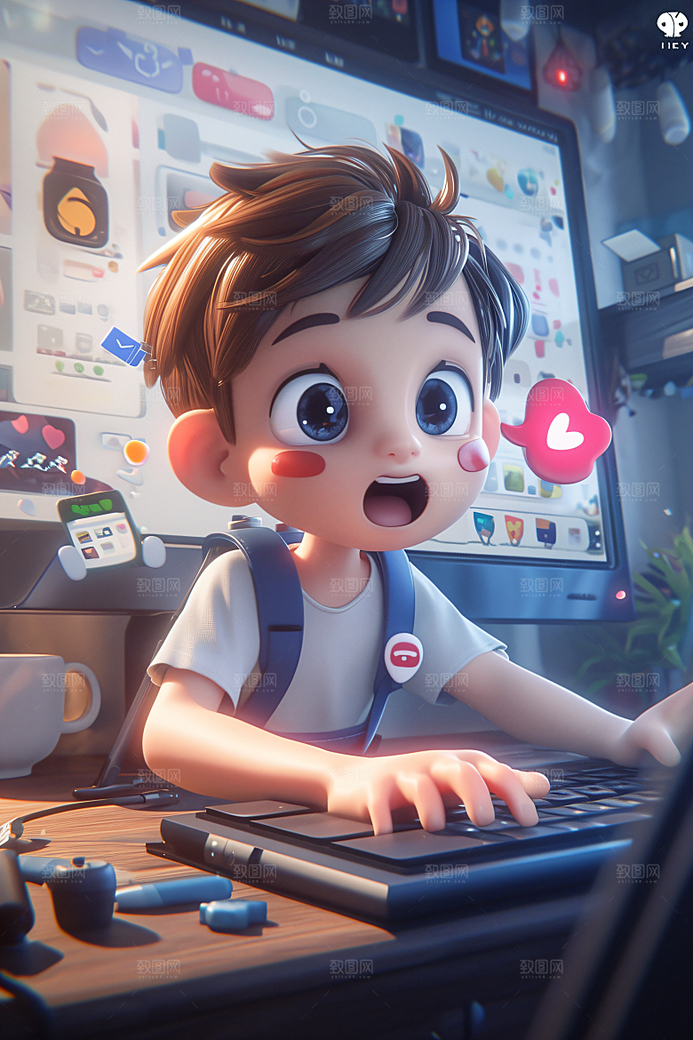 科技少年科幻C4D模型