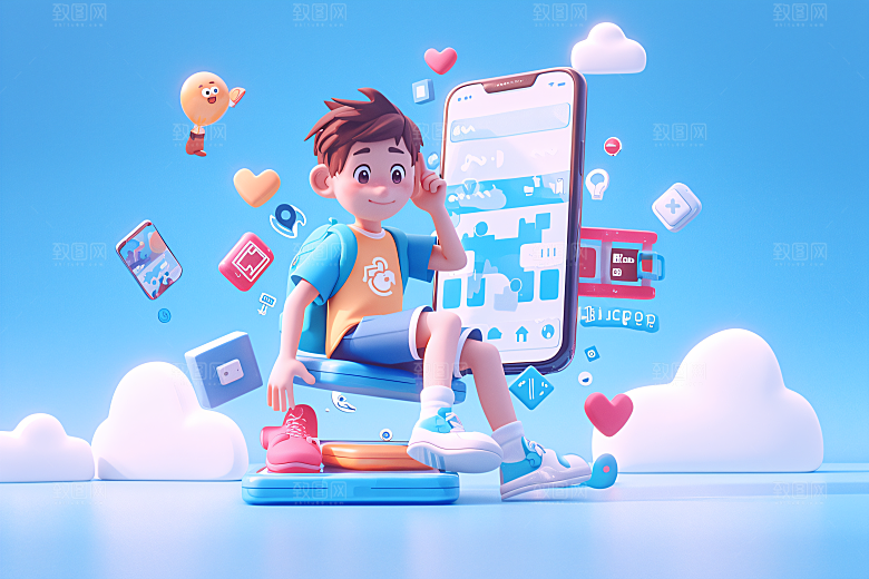 科技少年数码卡通模型