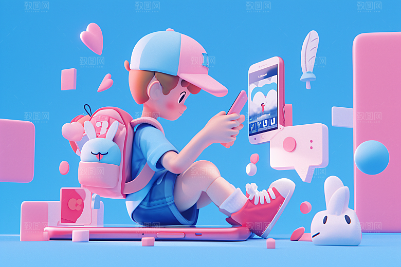 科技少年3D科技感模型