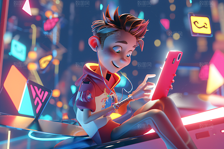科技少年C4D科技感模型