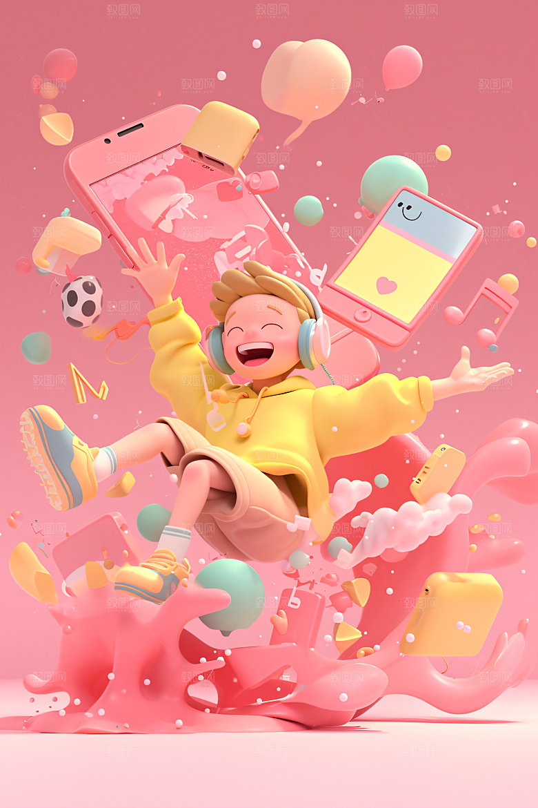 科技少年3D高清模型