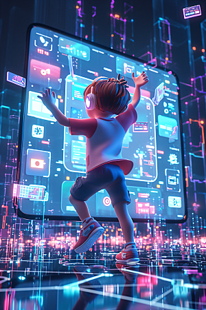 科技少年数码C4D模型