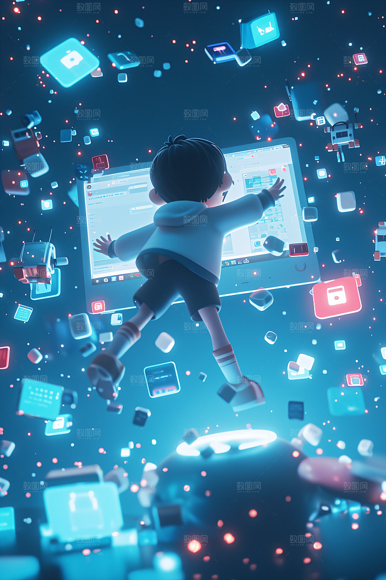 科技少年电子3D模型