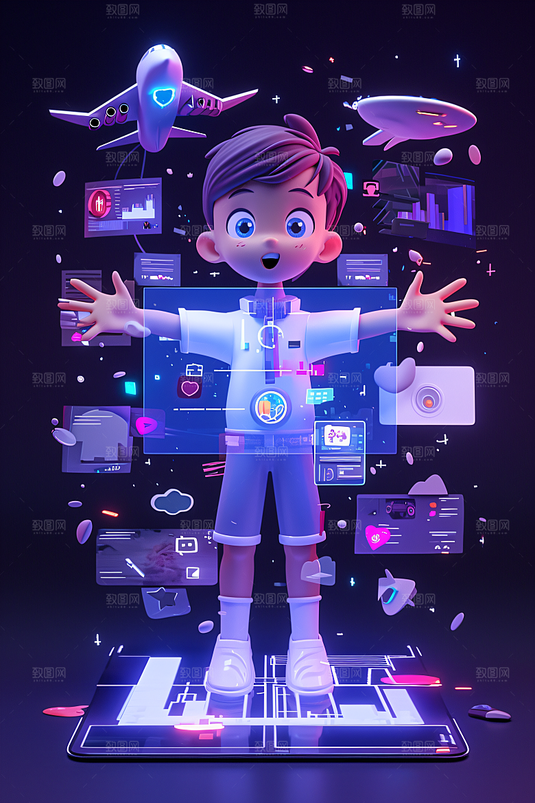 科技少年数码未来模型