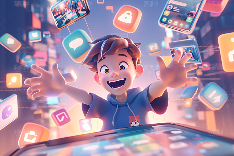 科技少年3D科技感模型