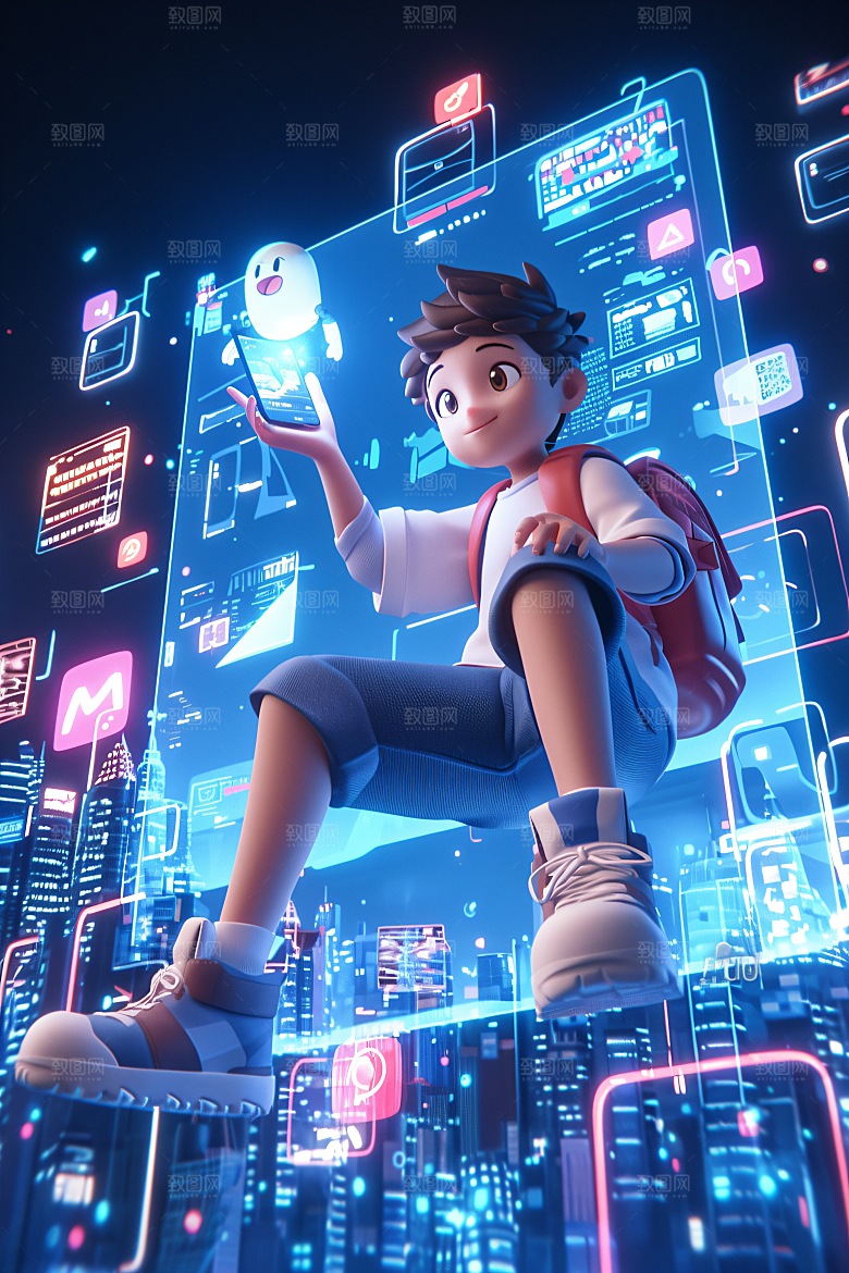 科技少年立体数据模型