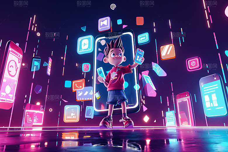 科技少年人物立体模型