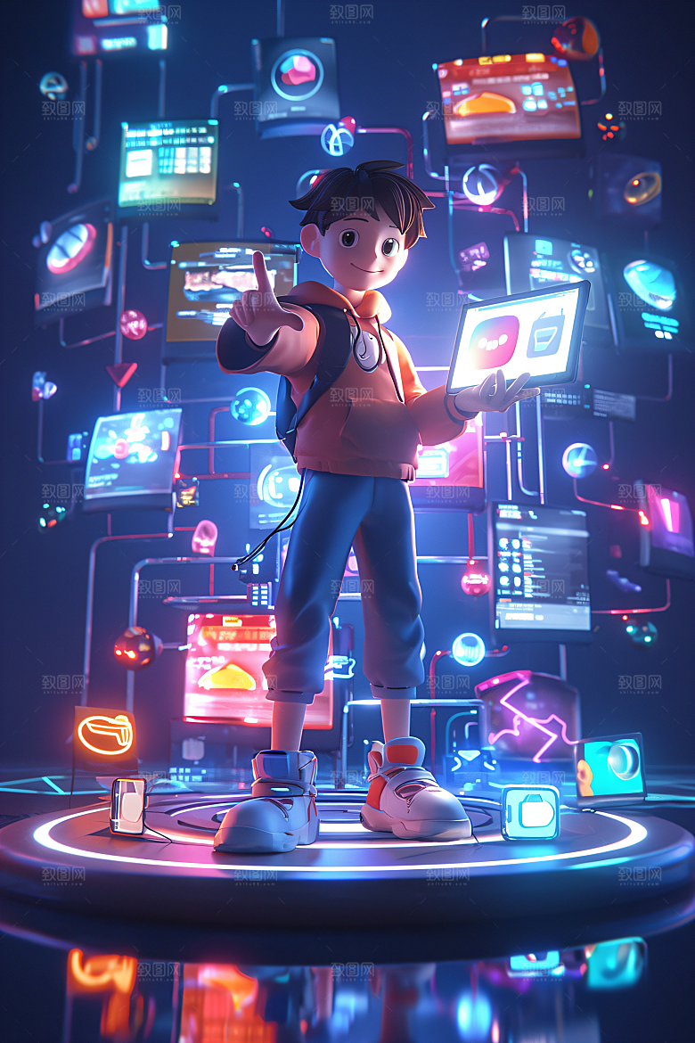 科技少年C4D科幻模型
