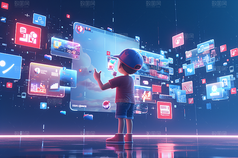 科技少年立体科技感模型