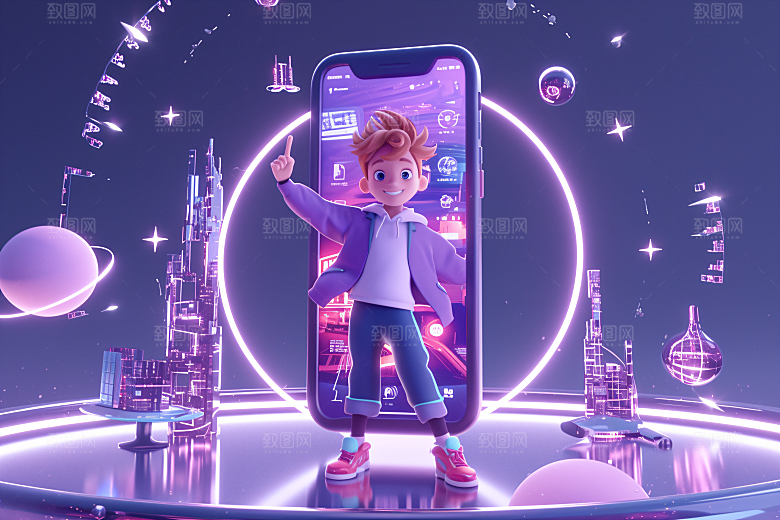 科技少年3D卡通模型
