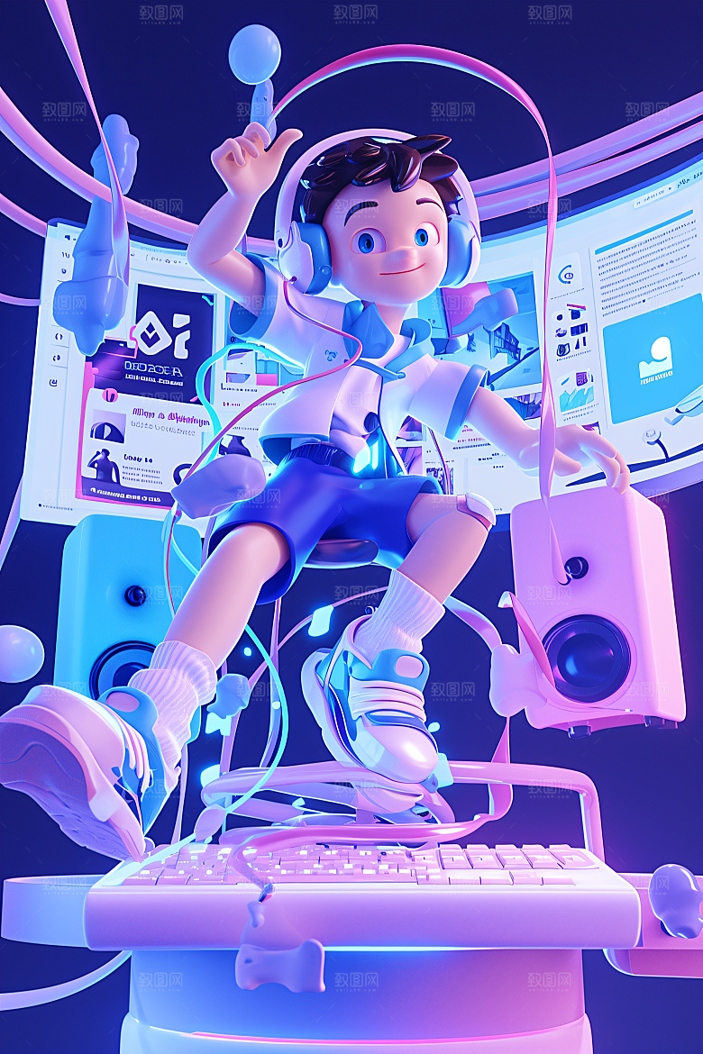 科技少年数码3D模型