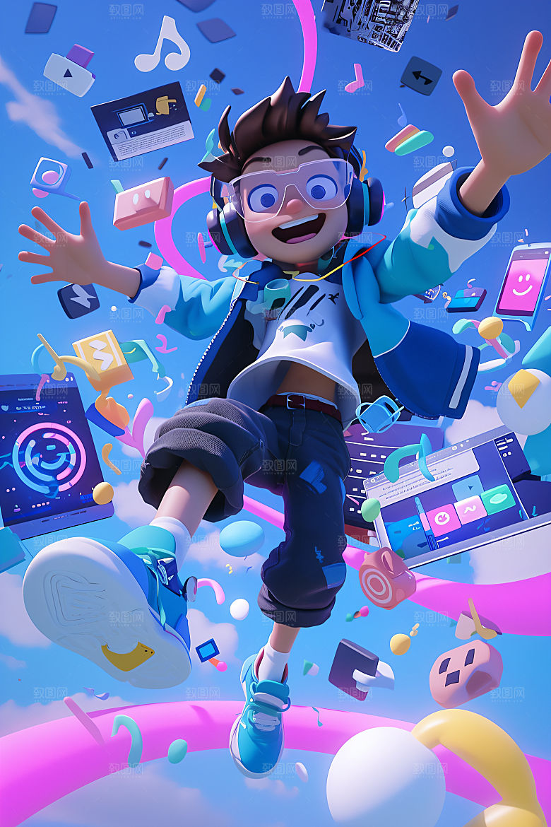 科技少年电子APP模型