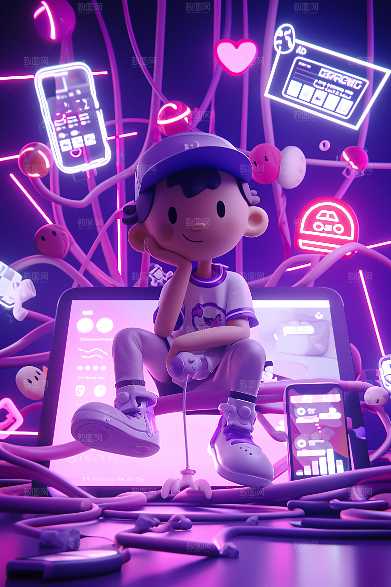 科技少年科技感3D模型