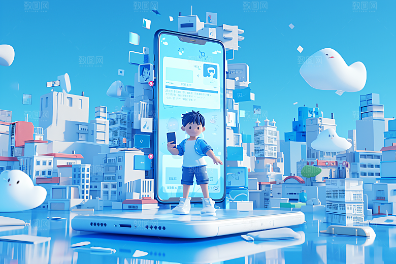 科技少年卡通C4D模型
