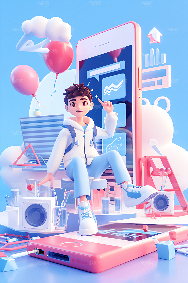 科技少年科技感立体模型
