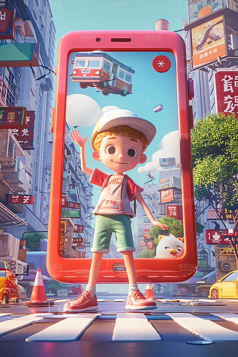 科技少年未来卡通模型