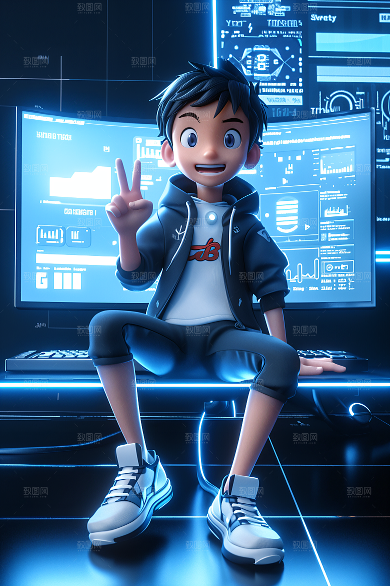 科技少年科技感APP模型
