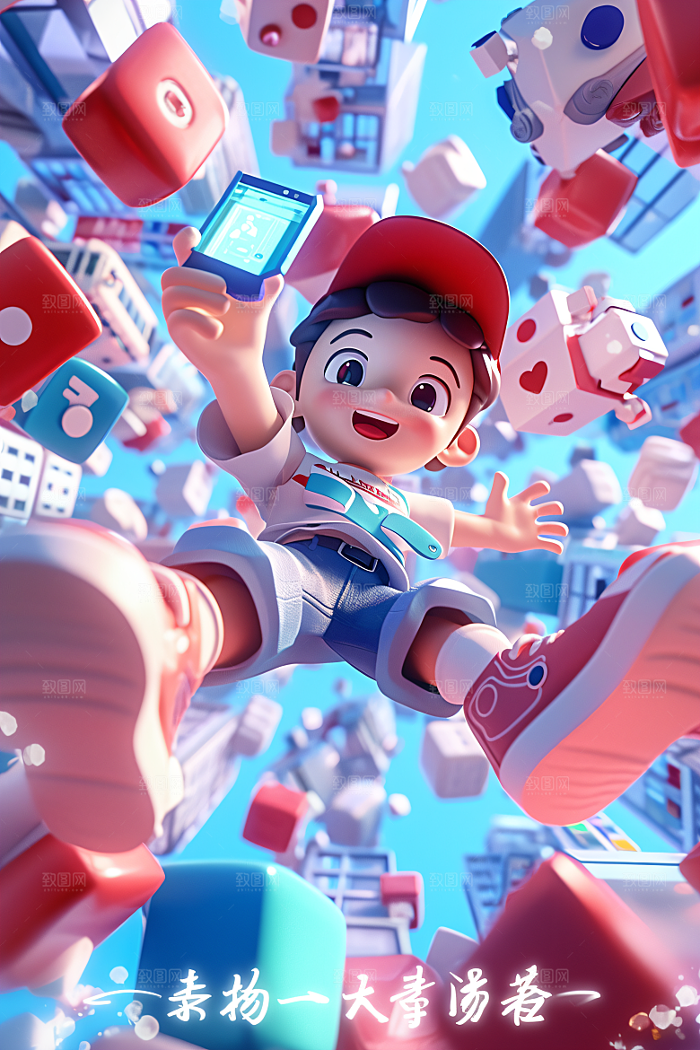 科技少年3D高清模型