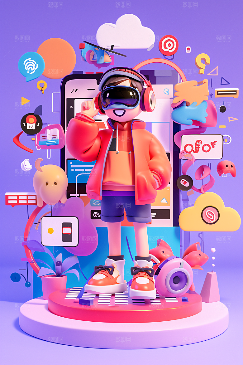 科技少年科技感APP模型