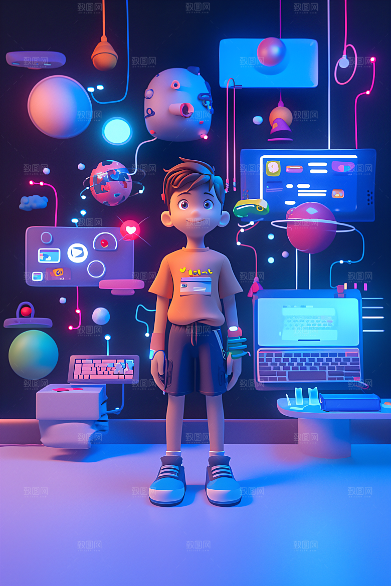 科技少年电子数字模型