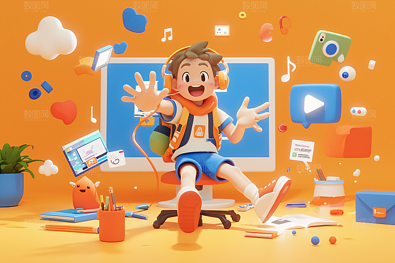 科技少年C4D未来模型