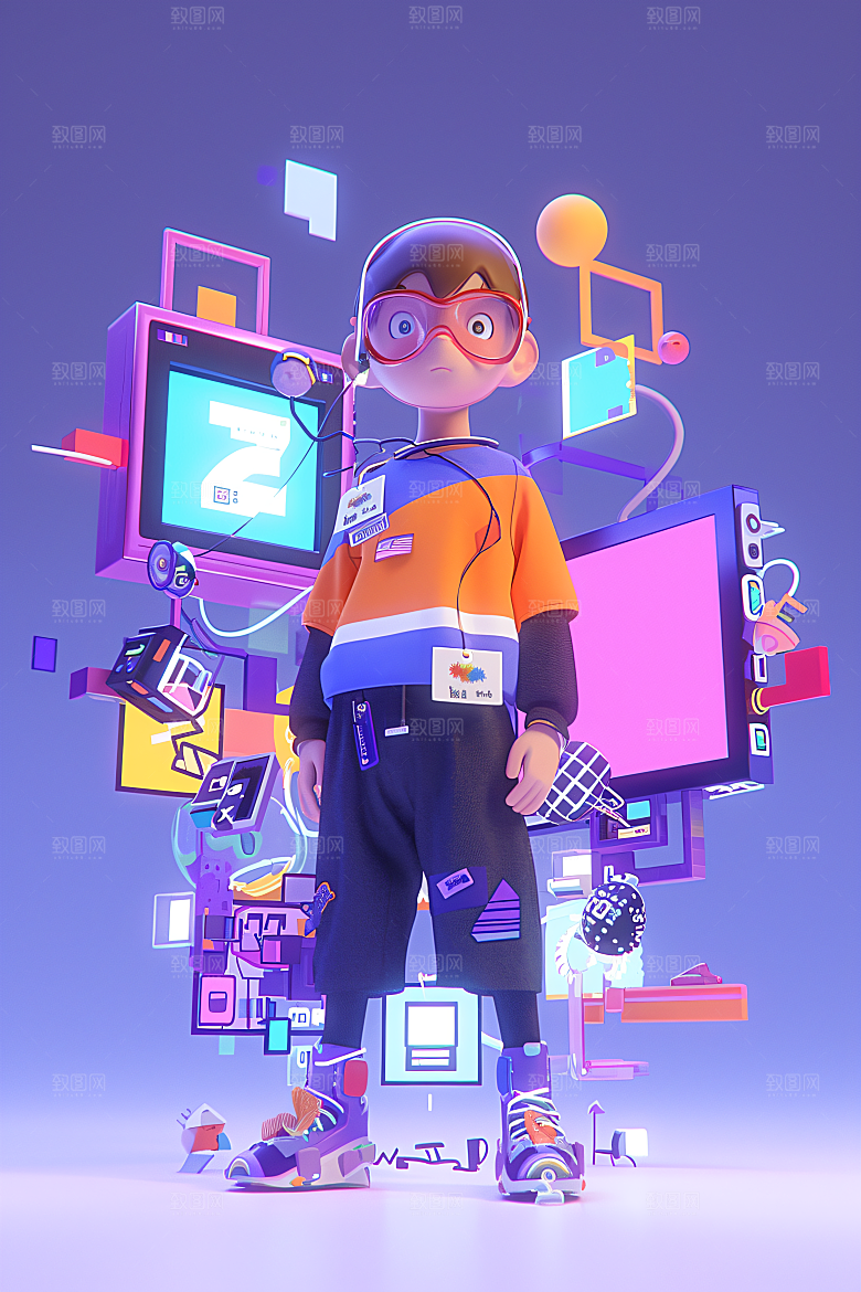科技少年未来数码模型