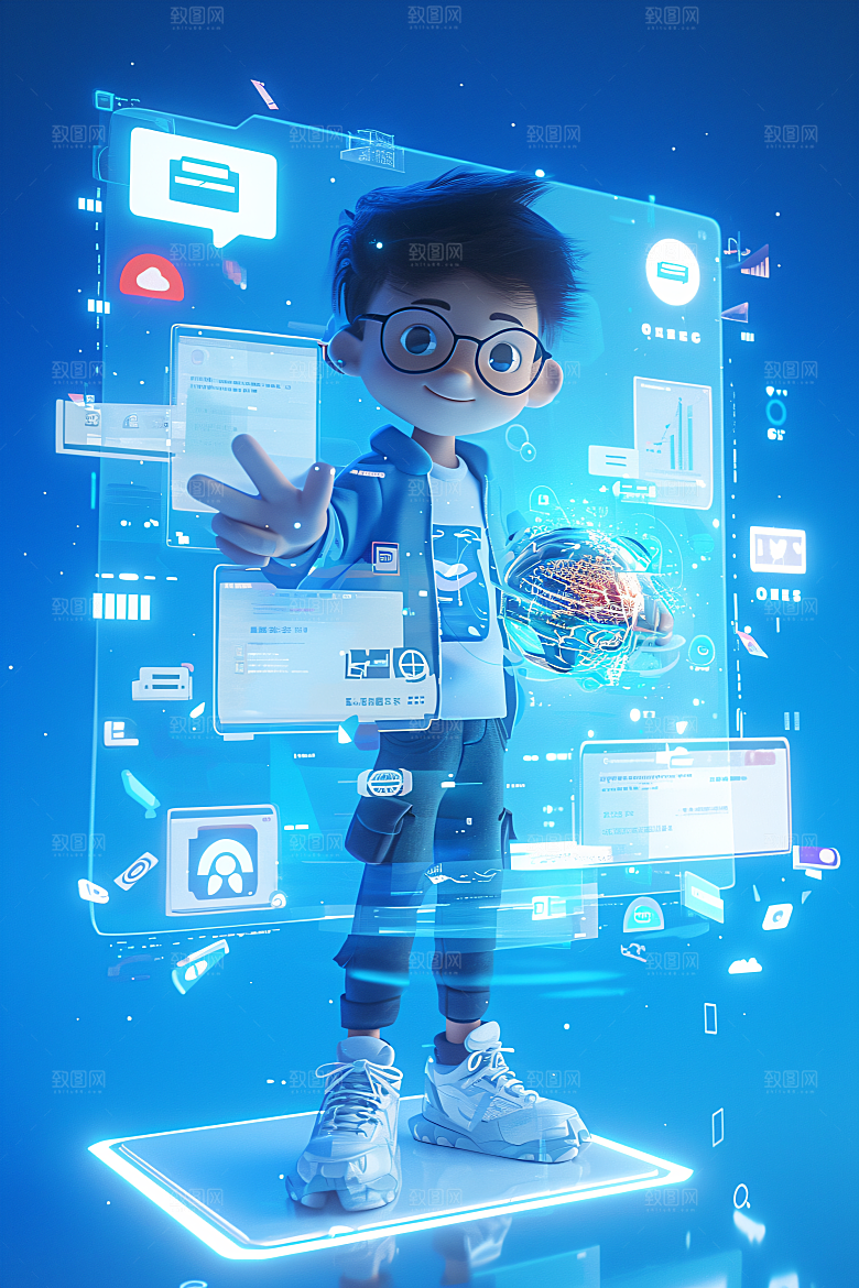 科技少年未来数码模型