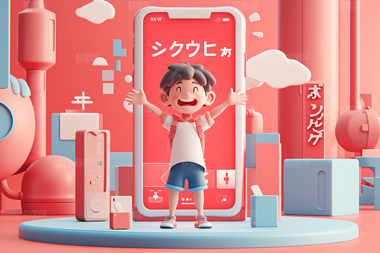 科技少年人物高清模型