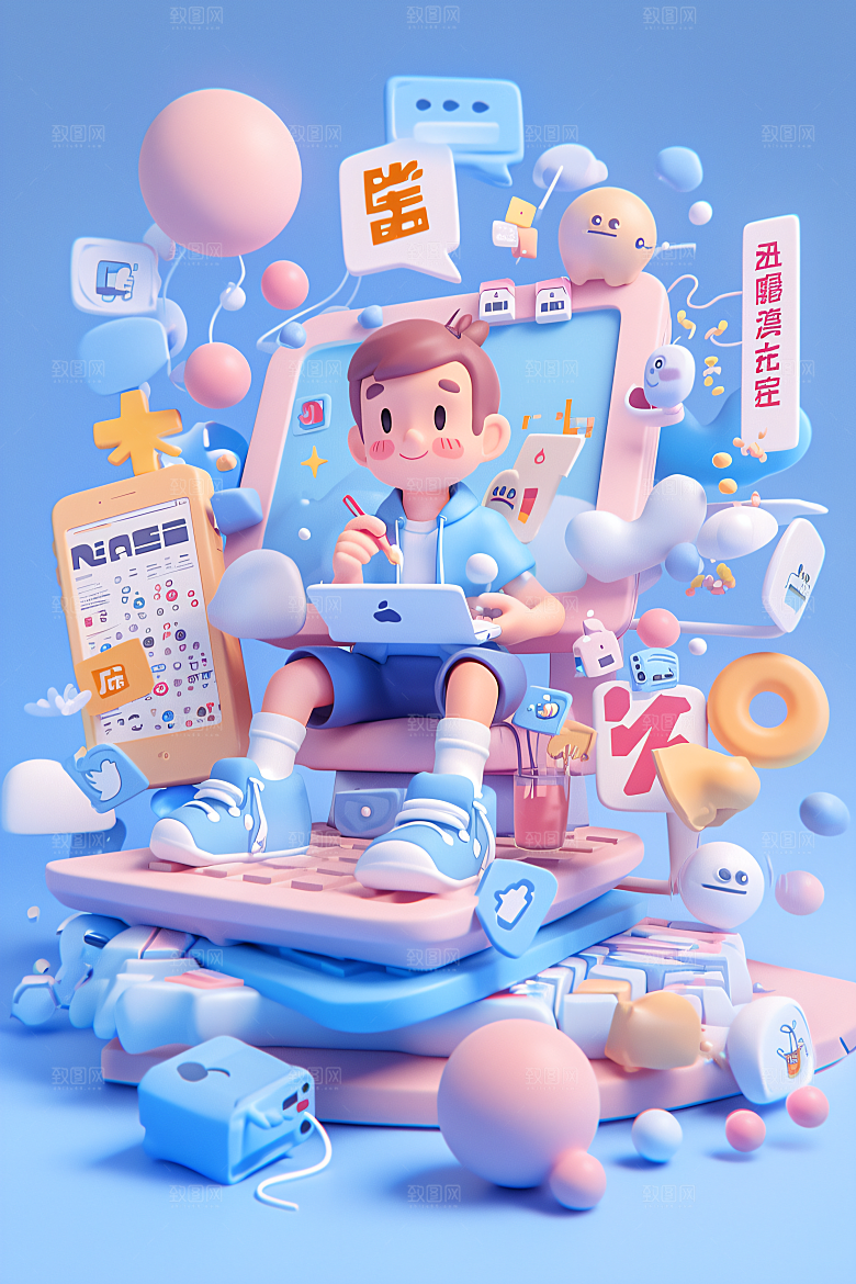科技少年电子C4D模型