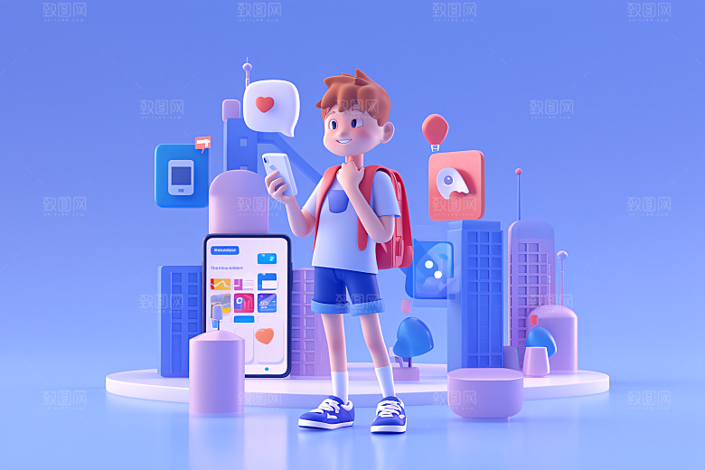 科技少年立体未来模型
