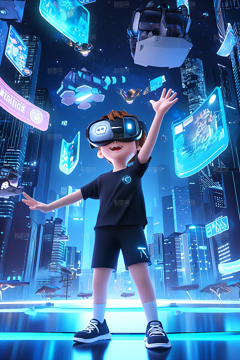 科技少年3D卡通模型