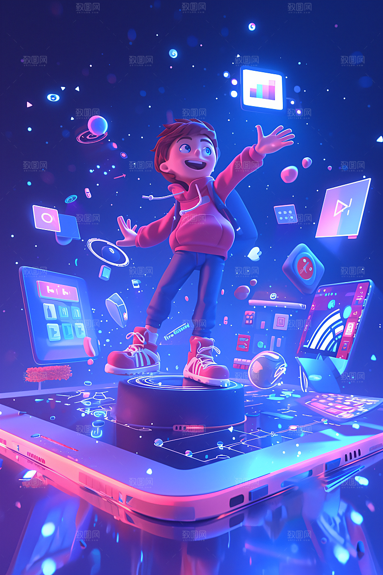 科技少年电子APP模型