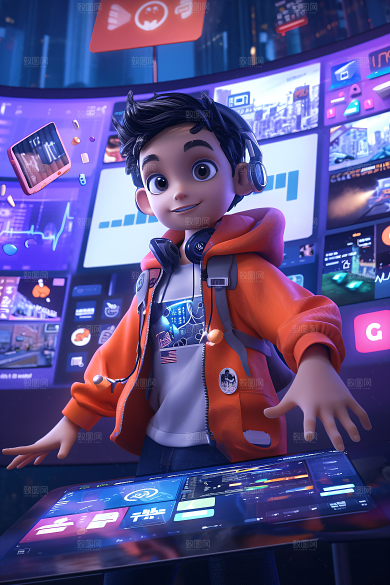科技少年3D电子模型