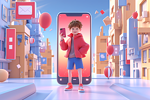 科技少年人物电子模型