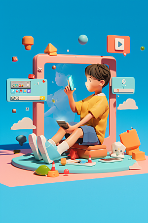 科技少年电子APP模型