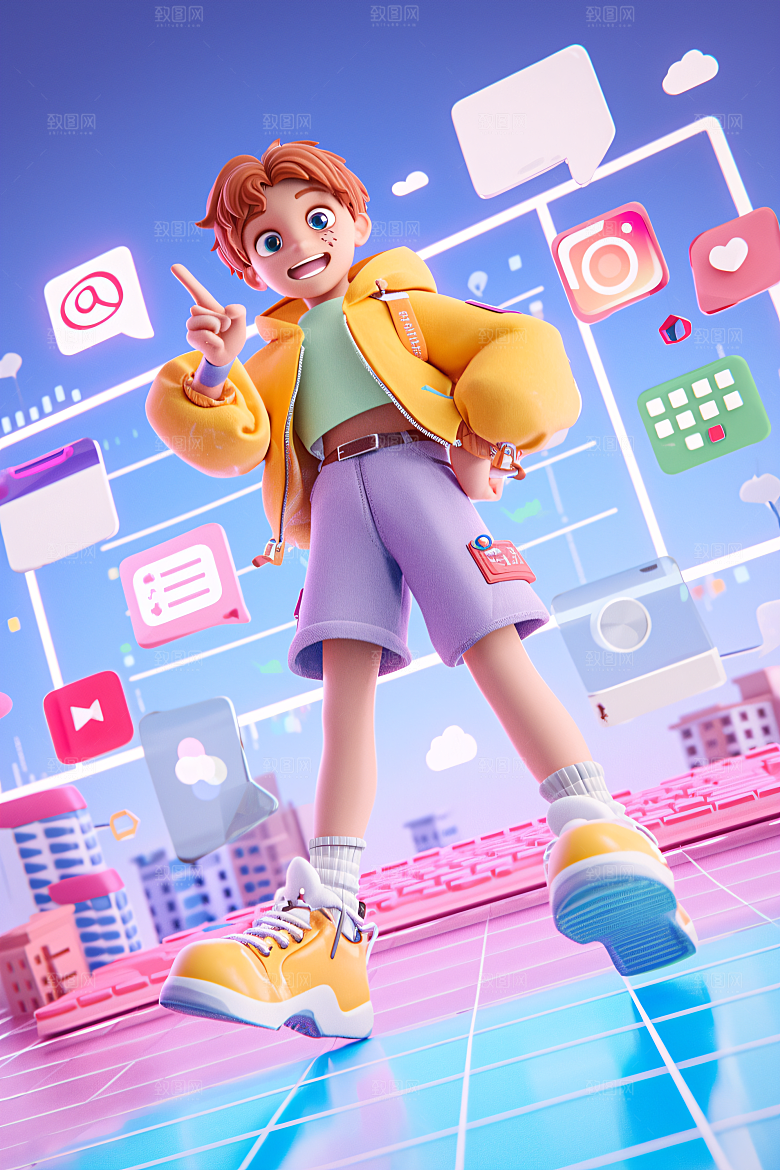 科技少年科幻3D模型